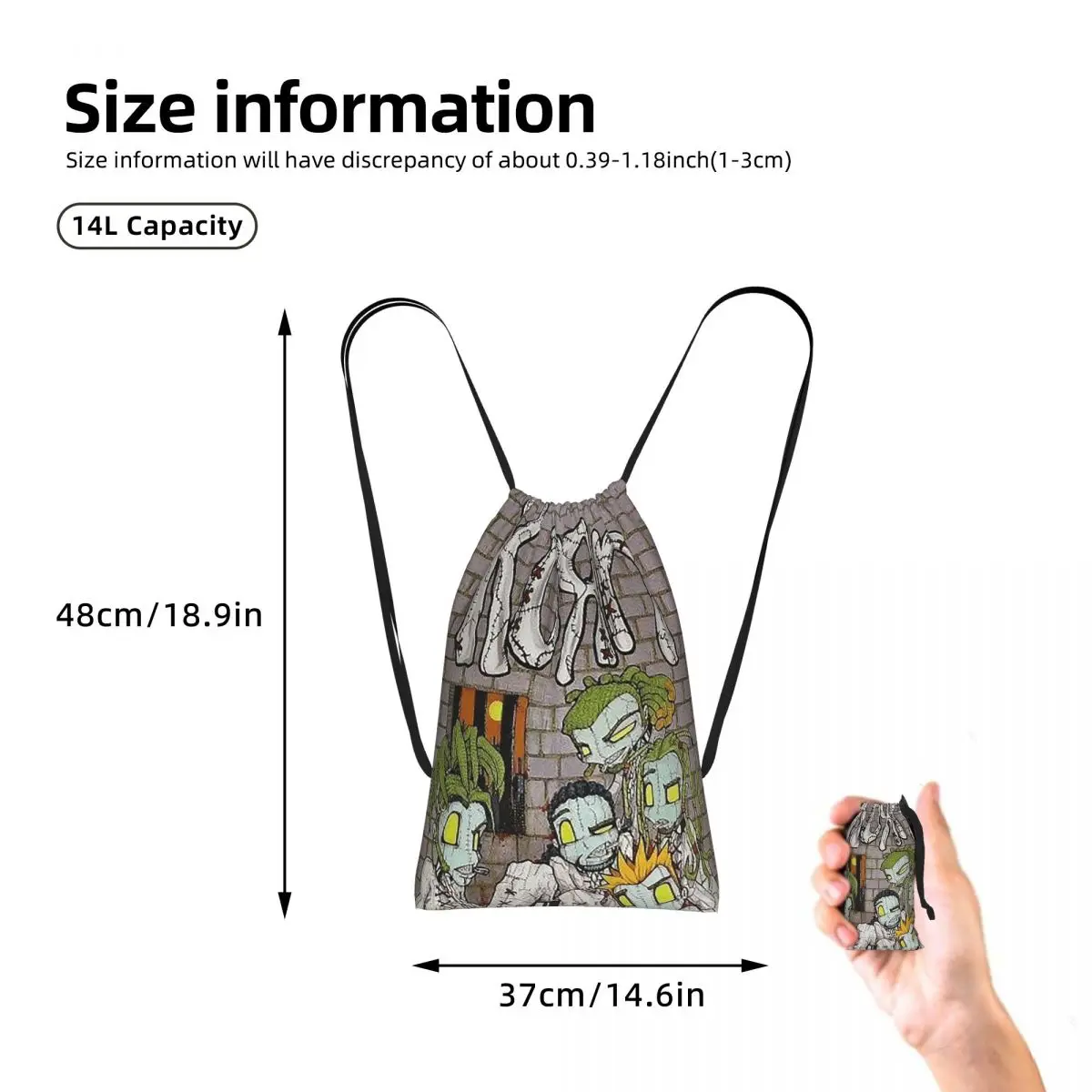 Korn Rock Band Logo Drawstring Backpack hiking cycling Bag Lightweight Foldable Storage Drawstring Bag for Men Women
