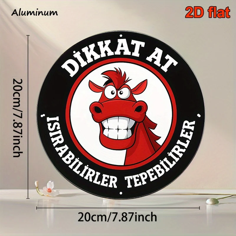 2D Flat, 1pc Turkish Warning Sign - 8
