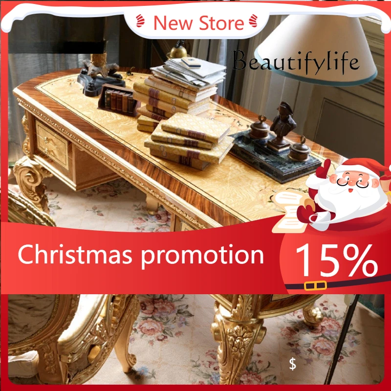 

Роскошный европейский письменный стол из массива дерева для дома и кабинета, дизайнерский стиль, высокое качество, модный, изысканный X