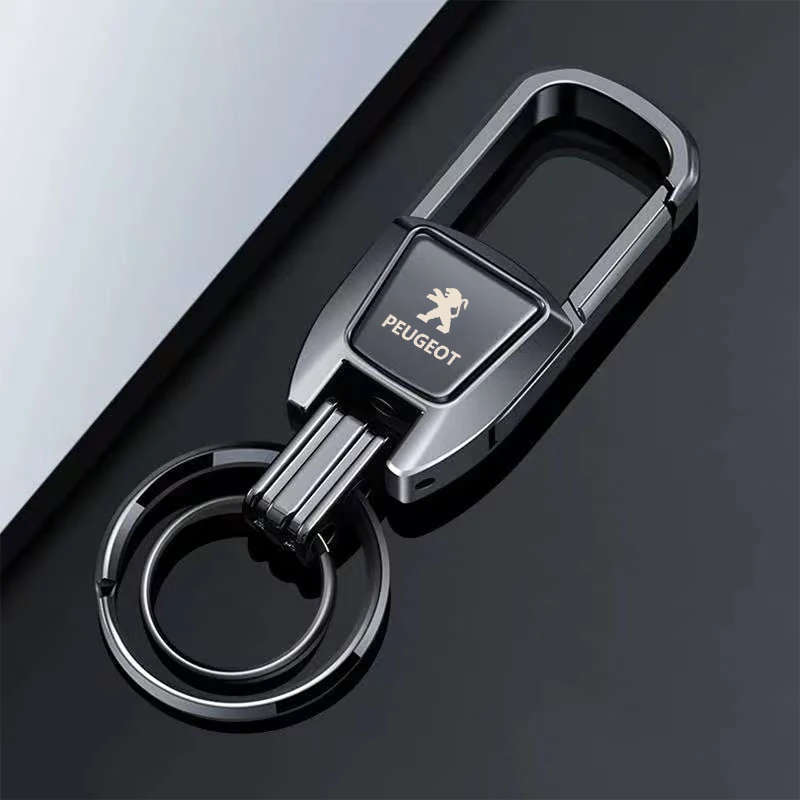 Metal Car Styling Keychain Key Ring Chain Emblem Gift For Peugeot 408 4008 308 3008 Rifter 5008 508 2008 208 RCZ 407 108 106 20