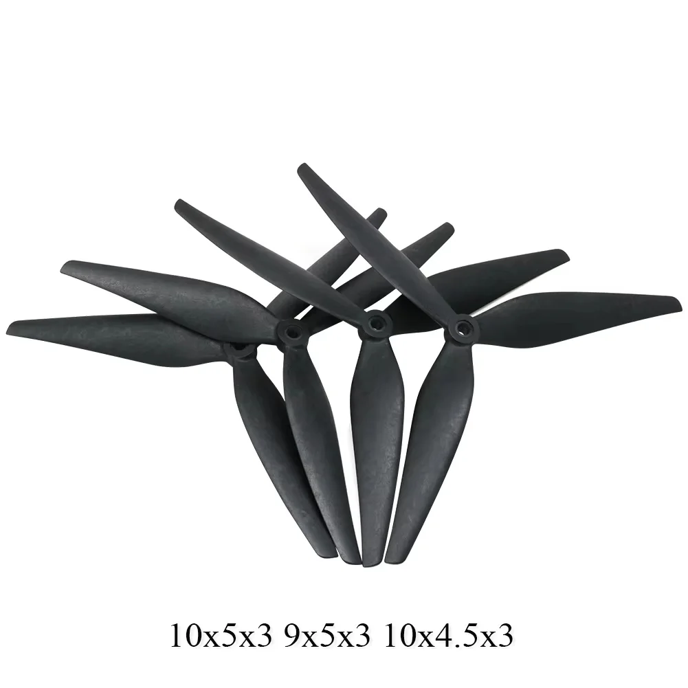 

2 Pairs HQProp 10X5X3 9X5X3 10X4.5X3 3 Blades Black Carbon Reinforced Nylon Propeller for RC FPV Drone Long Range
