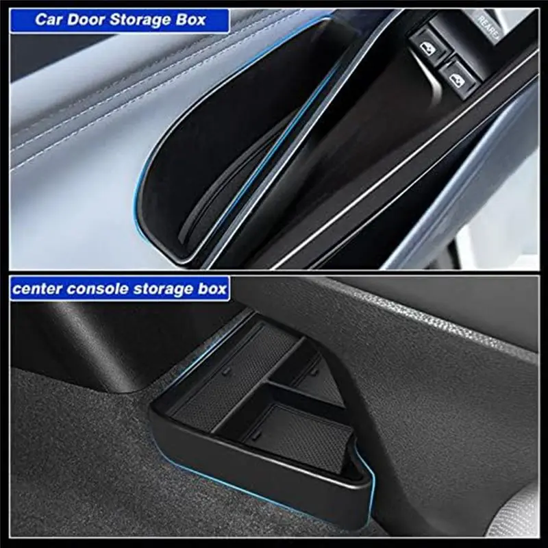 A21E-For Id.4 VW Id4 2021-2023 صندوق تخزين وحدة التحكم المركزية وحدة التحكم المركزية أسفل إدراج صينية صندوق تخزين جانبي للباب #6