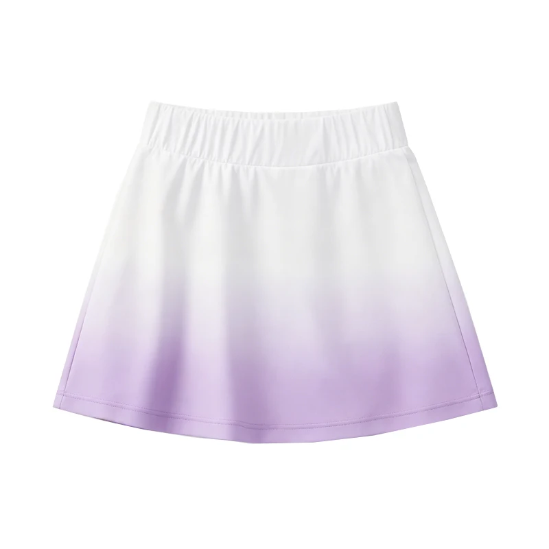 Summer Gradient Color Running Shorts Tennis Mini Skirt Cooling Quick Dry Breathable Yoga Skirt Girls Sporty Skirt Ages 3-13Y
