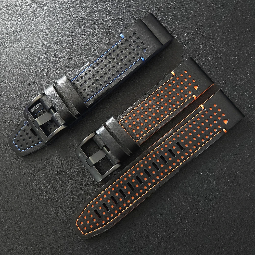 Leather Silicone Watch Band For Garmin TACTIX DELTA/Enduro/Fenix 7X 7 6X 6 5 5X Plus/Epix Pro Gen 2 Quick Fit 26mm 22mm Strap