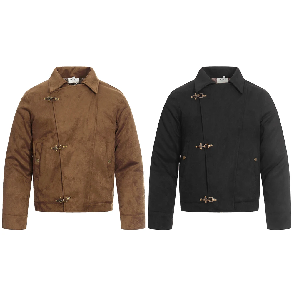 

Мужская куртка высокого качества, мужское толстое коричневое, черное пальто, повседневная верхняя одежда, приталенная куртка