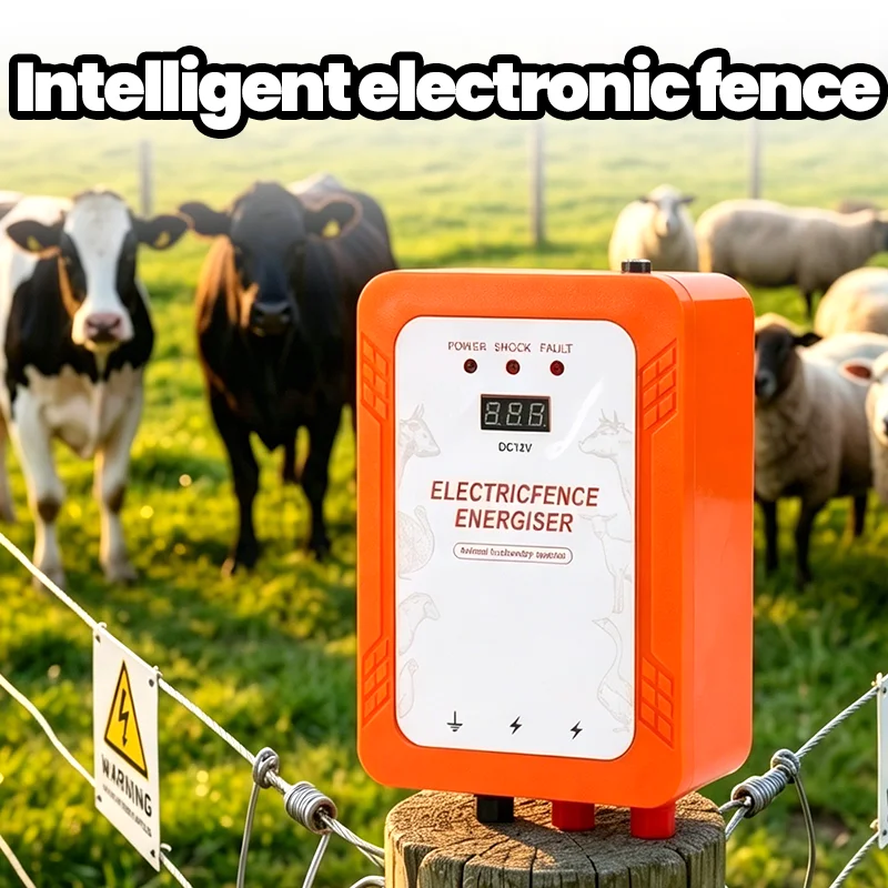 Electric Fence Energizer High Voltage Pulse Controller Device Livestock Farm Cattle Sheep Horse Animals Farm Fencing Tools
