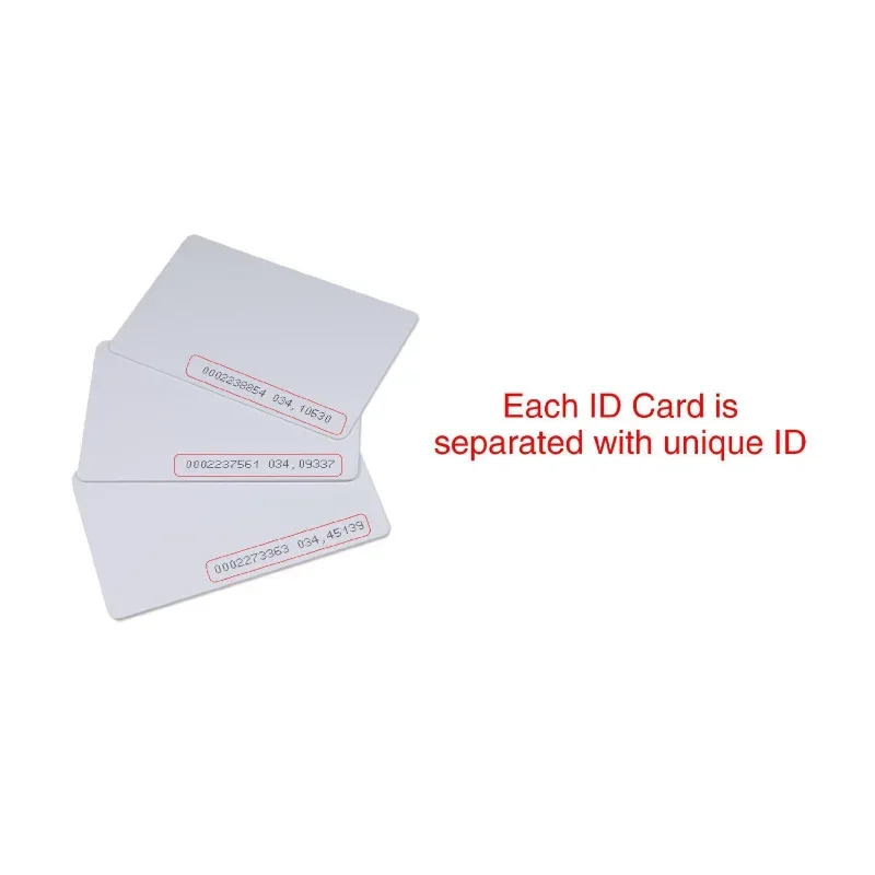 10-100 Pcs TK4100 EM4100 RFID 125kh Smart Entry Access Proximity Card Access Control Proximity ID Tag Chip Token, Read-Only