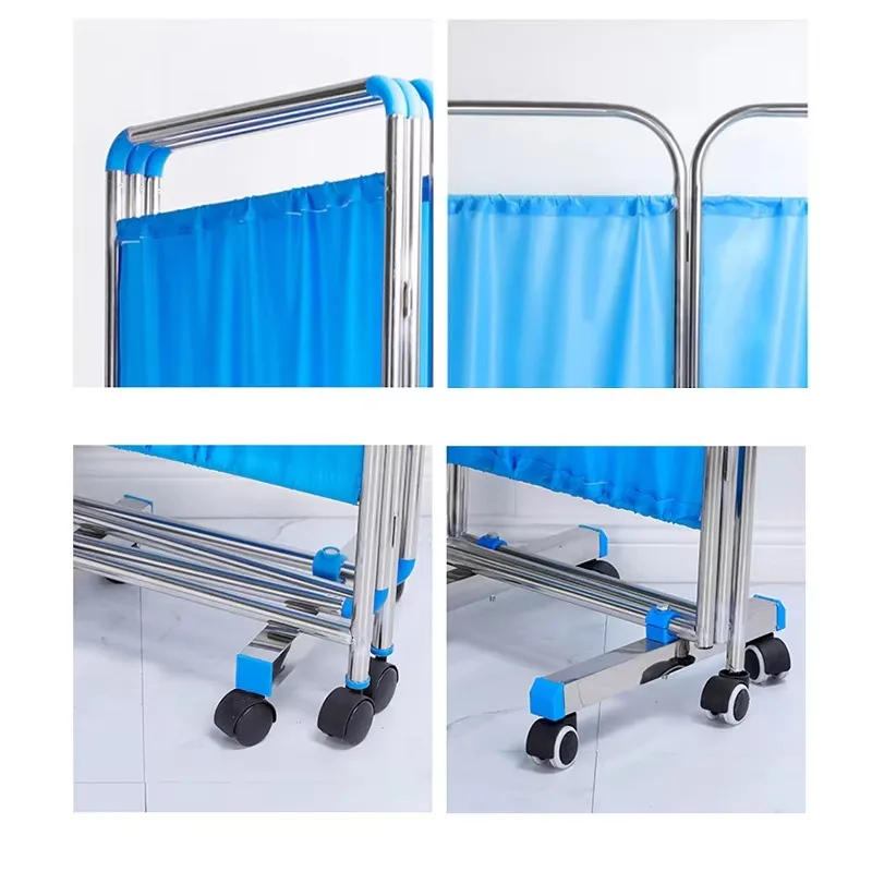 ราคาโรงงาน เฟอร์นิเจอร์ห้องพักผู้ป่วยในโรงพยาบาล เตียงพับได้ 4 ตอน พร้อมม่านกั้นห้องพักผู้ป่วยในโรงพยาบาล