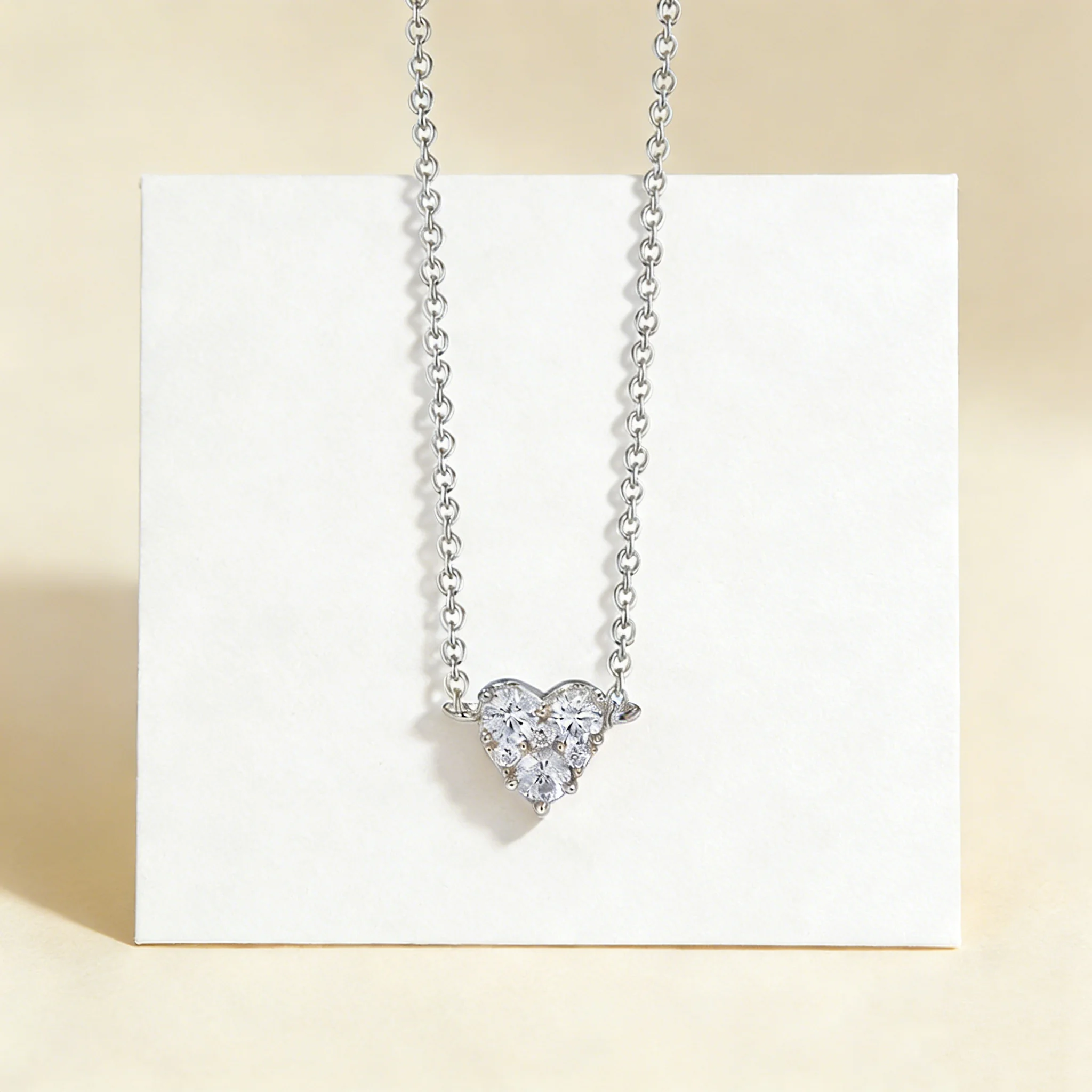 

Ожерелье FULSUN с подвеской в ​​форме сердца из кубического циркония, серебро 925 пробы с родиевым покрытием, женские ювелирные изделия с символом любви