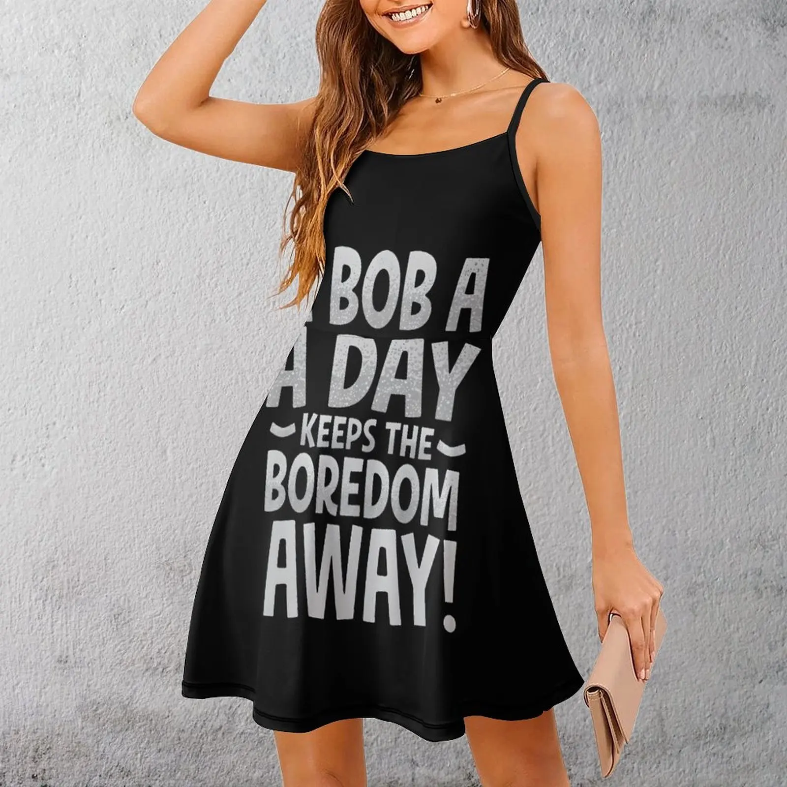 الغريبة بوبا متعة شعار المحملة المرأة حبال اللباس الفكاهة الجرافيك الكوكتيلات فستان المرأة فساتين الجدة