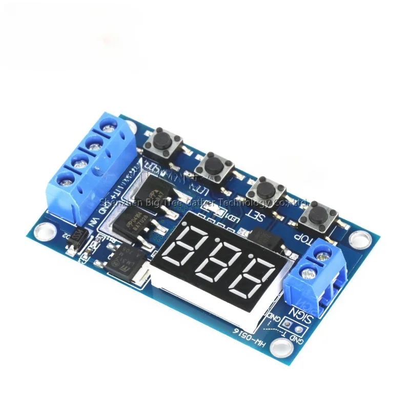 Trigger Cycle Timing, Delay Switch Circuit, Dual MOS Board Instead of Relay Module 12 24V