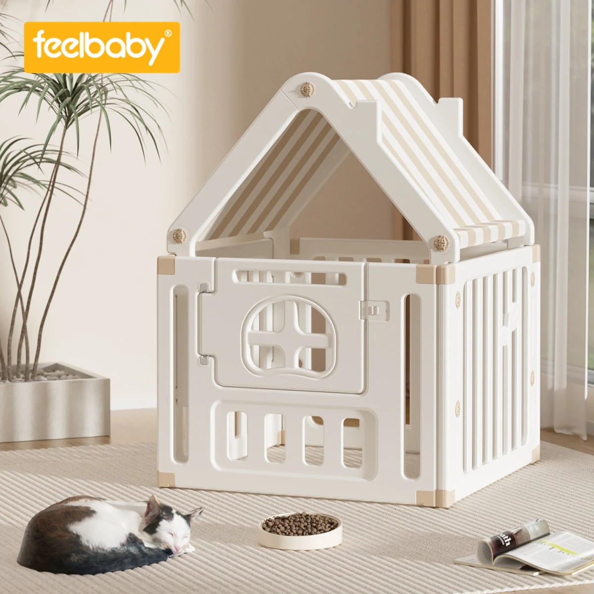 

Feelbaby New Fence Folding Indoor Plastic Playground Playpen Pet Room