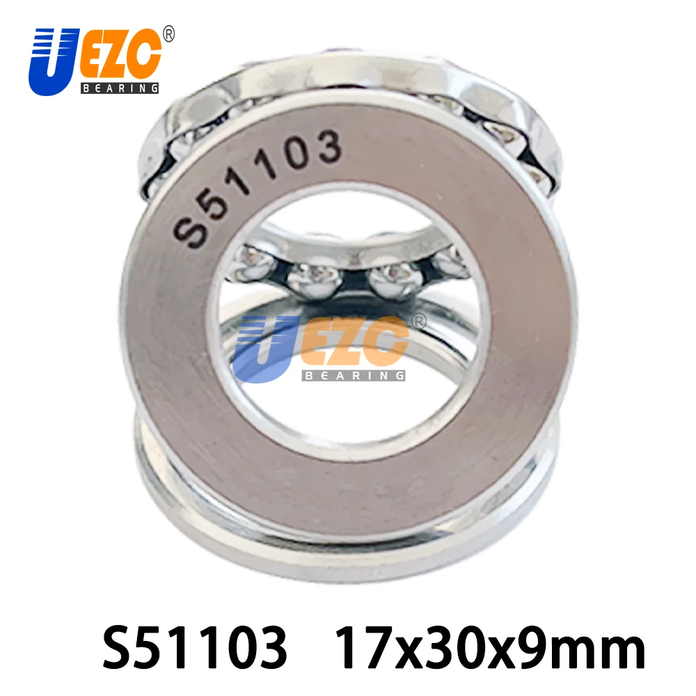 S51103 Stainless Steel Axial Deep Groove Ball Bearing 51103 17x30x9 mm