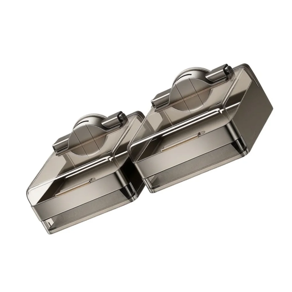Two Pack ABS Soap Dish with Wall Suction Mounting Bathroom Soap Holder with Drainage Design and Sponge Wiper Support