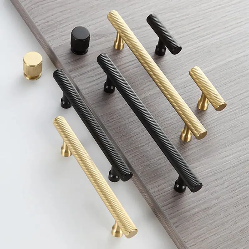 

High-end 8PCS Solid Brass European Furniture Pulls Handles Drawer Knobs Cupboard Wardrobe Closet Dresser Cabinet Door Pulls