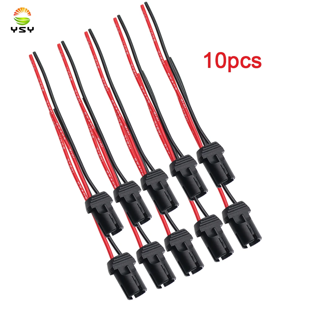 

10pcs T10 Wire Wiring Harness W5W 168 194 2825 W3W T10 Socket Holder Connector Cable T10 Wedge Base Universal