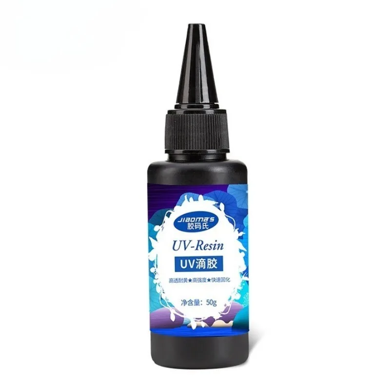Pegamento de resina UV, cristal transparente, flores secas por goteo, pegamento UV para manualidades de joyería DIY hechas a mano, secado rápido UV