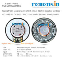 1pair(2PCS) speakers drive Unit 40mm 32ohm Speaker for Bose QC25 Qc35 QC2 QC15 QC3 OE Studio Studio 2 headphones