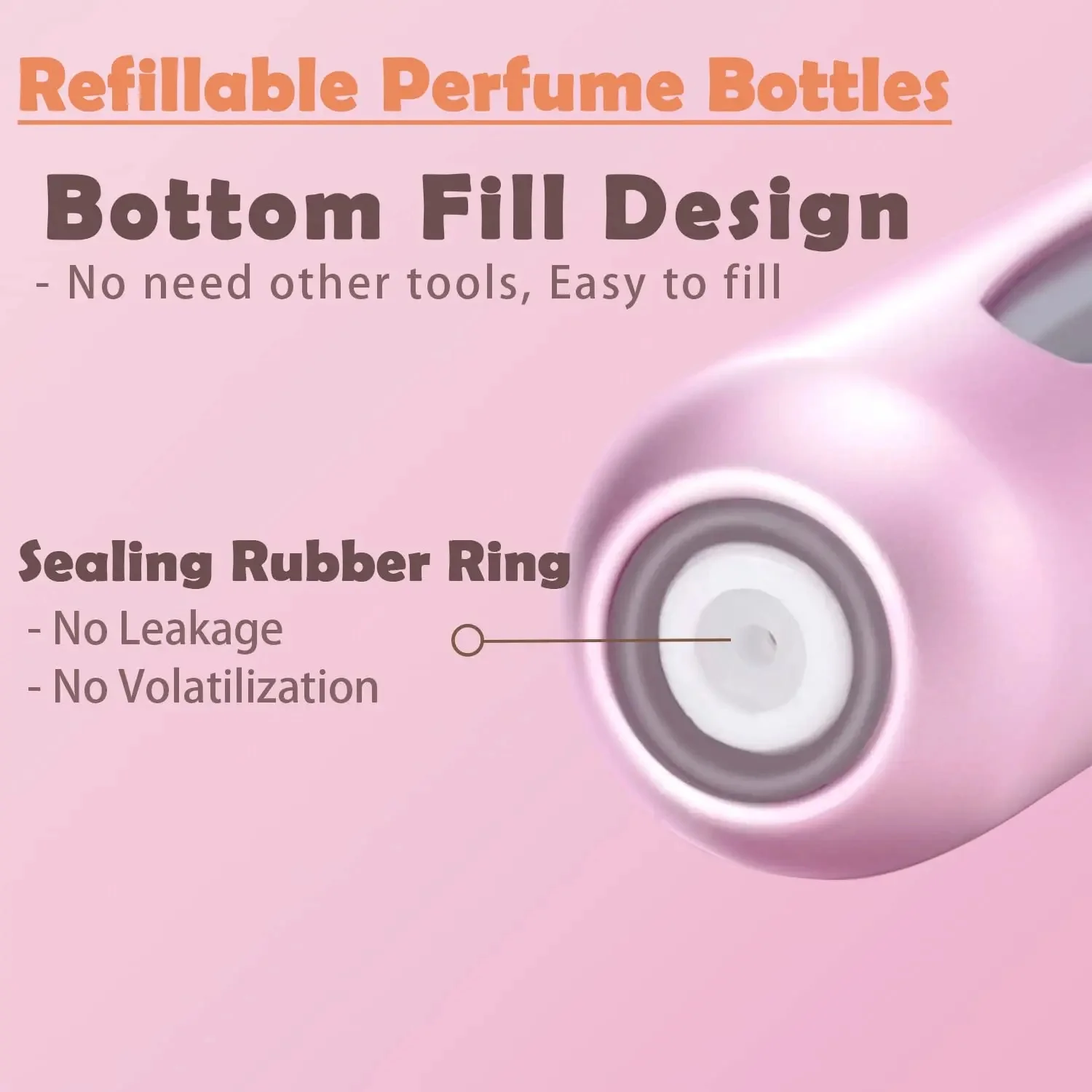 5/10ml Bottom-Filling Pump Perfume Refillable Spray Bottle Mini Portable Empty Cosmetic Containers Atomizer Bottle Travel