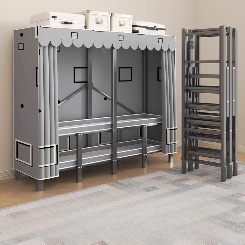 خزائن ملابس معلقة كبيرة من القماش عرض منزل للبالغين خزانة قابلة للطي منظم غرفة النوم أثاث Roupeiros De Quarto #3