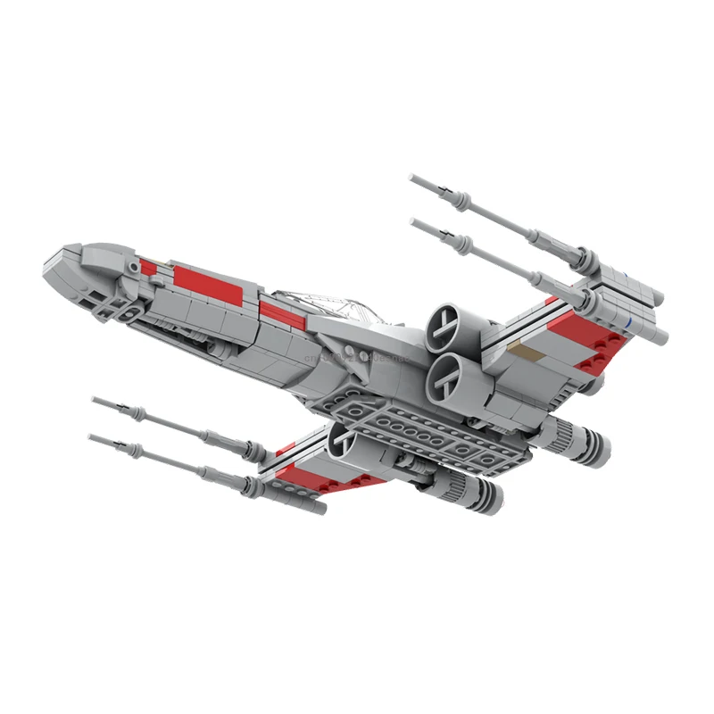 586pcs Moc Space Series Five T65b Starfighter Spaceship ModelBuilding Blocks DlY Originality Assembly Bricks Birthday Toys Gifts