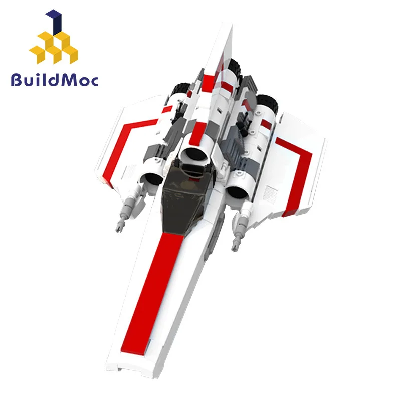BuildMOC compatible Space Fortress MOC-23012 Galactica MK1 montaje para adultos juguetes de bloques de construcción C5501 ladrillos para niños