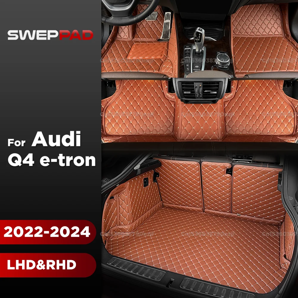 For Audi Q4 e-tron 2022 2023 2024 Car floor mats Foot Pads 3D Car Trunk Mat Cargo Liner Carpet Accessories