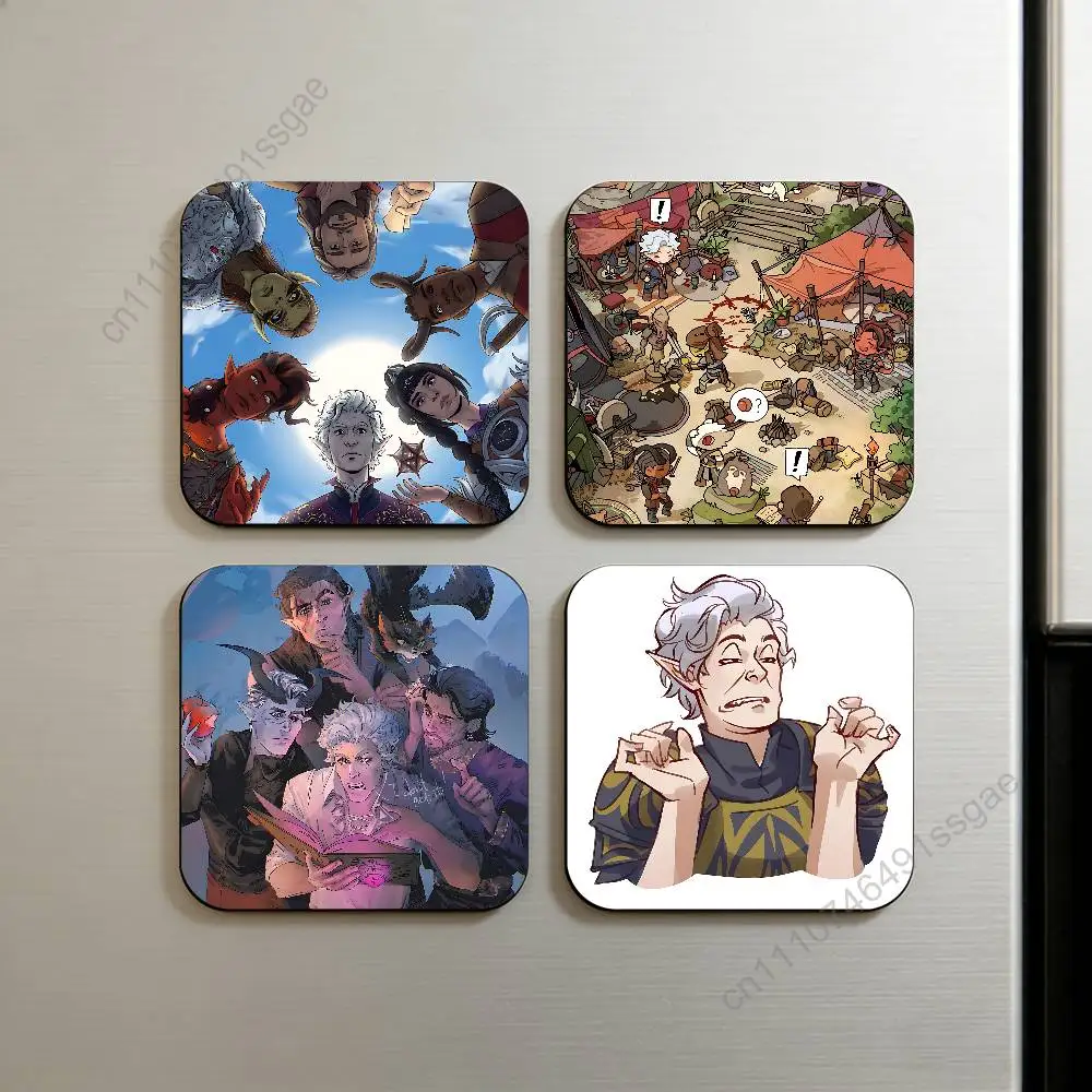 B-Baldurs A-Astarion G-Gate Square Decorative Fridge Magnets for Home Kitchen Office Whiteboard & Locker