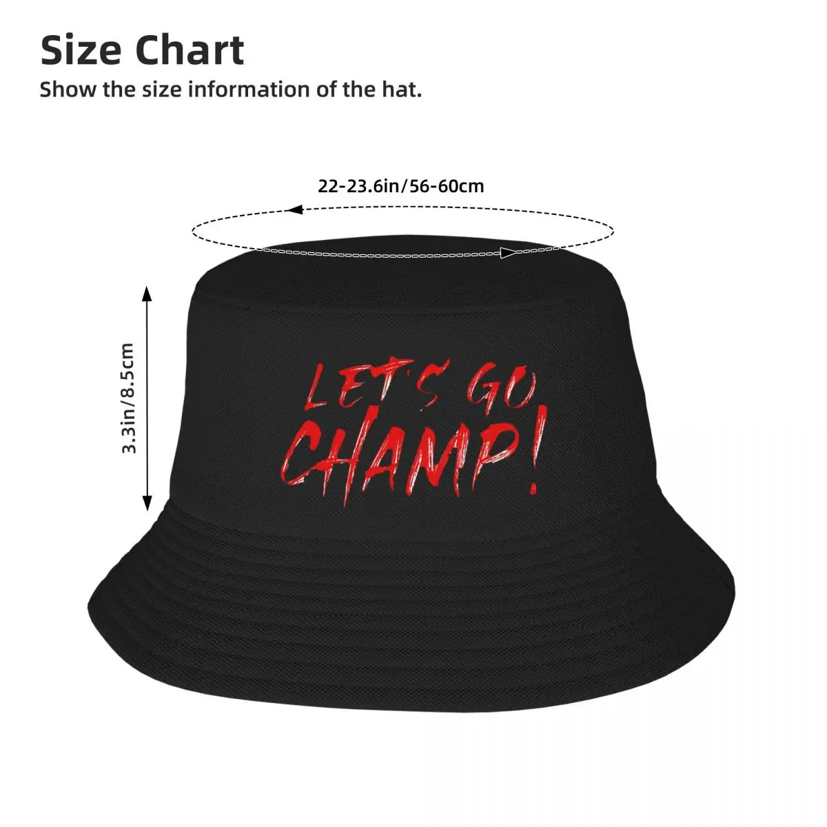 Let's Go Champ By Shannon Briggs Bucket Hats Panama For Kids Bob Hats Autumn Fisherman Hats Summer Beach Fishing Unisex Caps