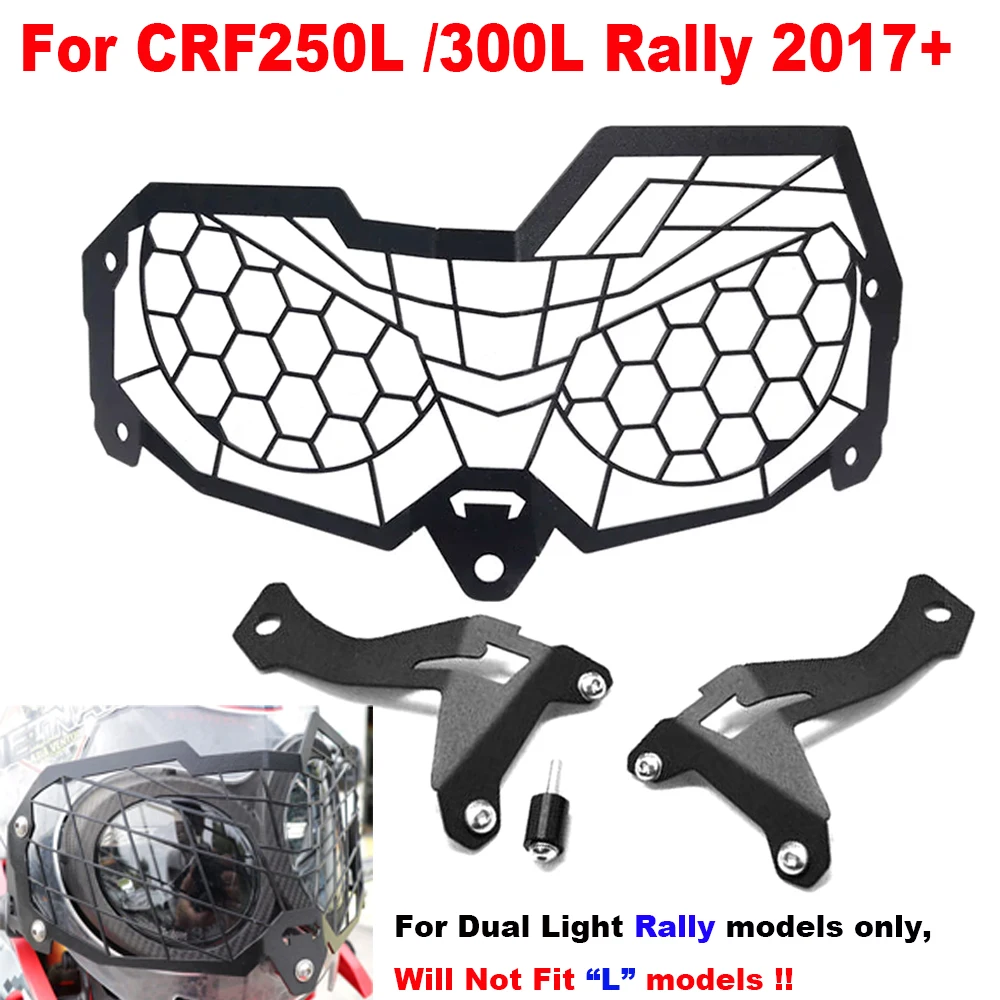 

Headlight Guard Kit Headlamp Protection Grille Cover For Honda CRF250L Rally / CRF300L Rally 2017-2023 2018 19 20 21 22