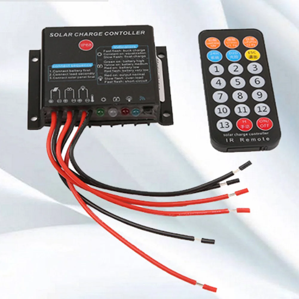 IP68 Waterproof 12V24V Solar Charge Controller With IR Remote For 3S6S Li-ion 4S8S For LIFEPO4 Acid For Battery For PWM Regulato