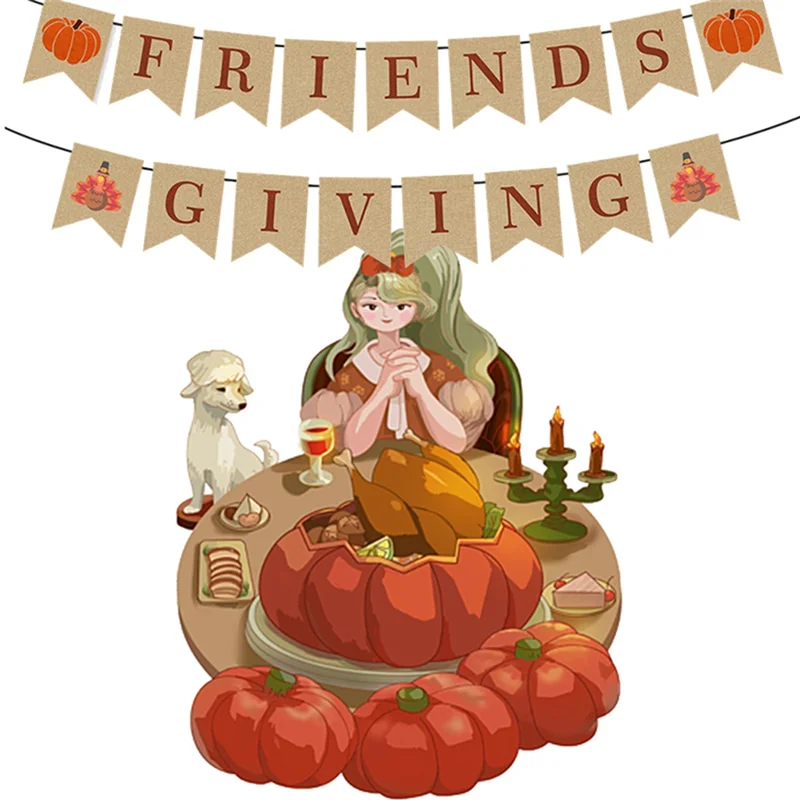 ABRB-1 шт. флаг с буквами, украшение на День Благодарения для украшения вечеринки на День Благодарения
