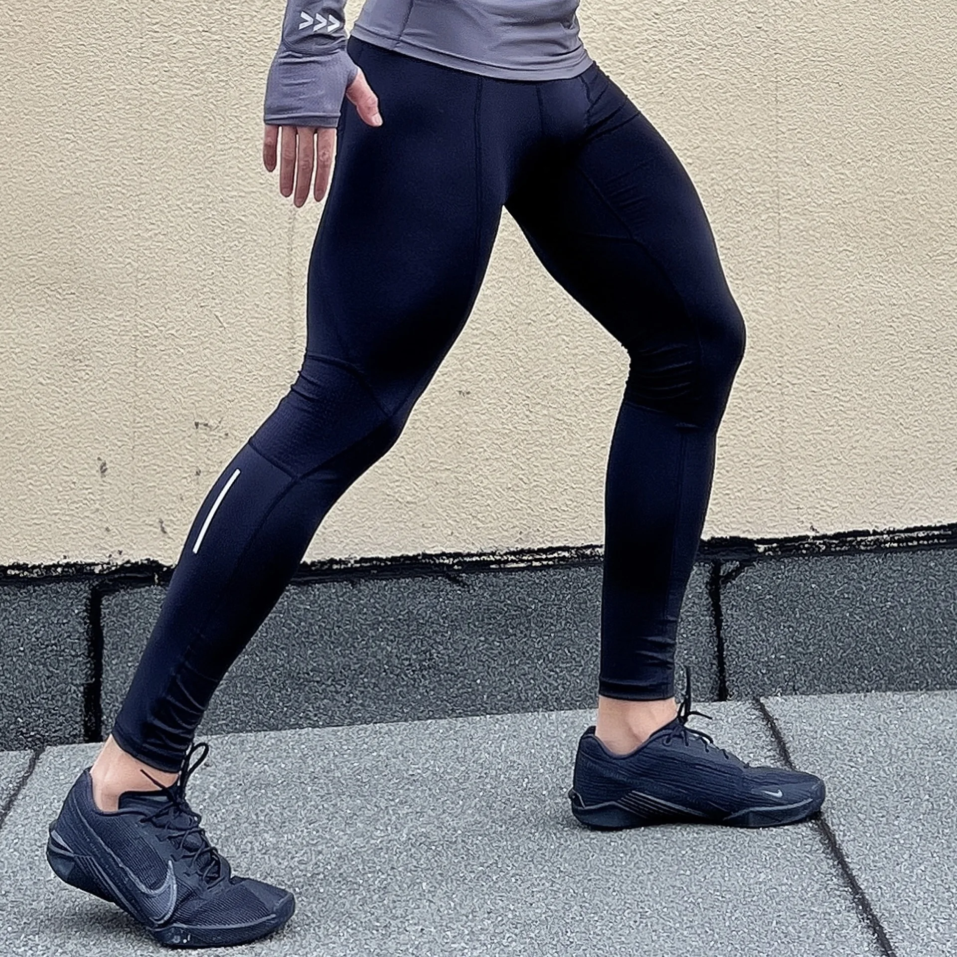 Men's Pants Slim Stretch Tights Quick Dry Running Base Layer Fitness Training Compression Athletic Leggings Yoga Sport Everyda