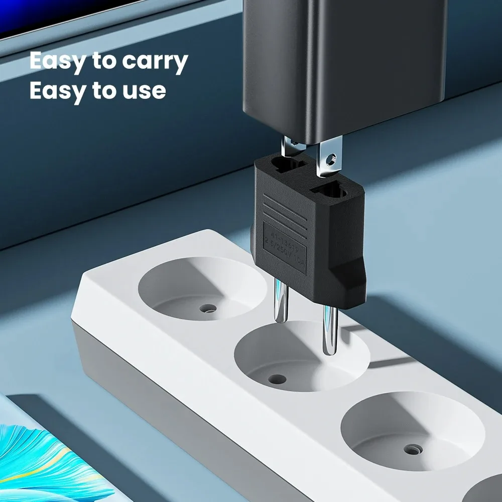 3/5/10Pcs European Plug Socket US To EU Power Adaptor Travel Charger Converter American To Europe Type C Plug Electrical Sockets