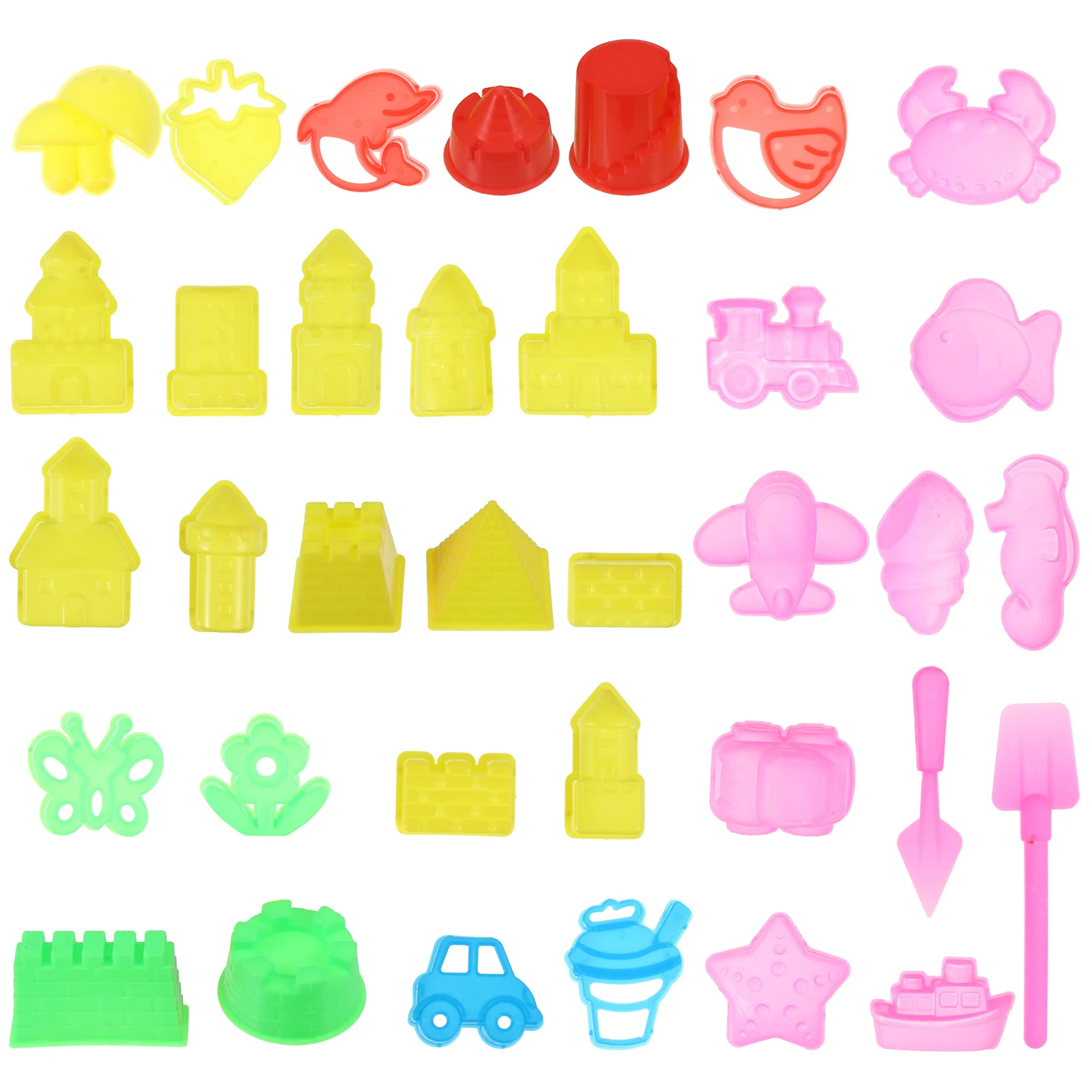 35Pcs Sand Mold Set Cartoon Colorful Plasticine Clay Kids Educational DIY Making Set Creative Handcrafts for Children