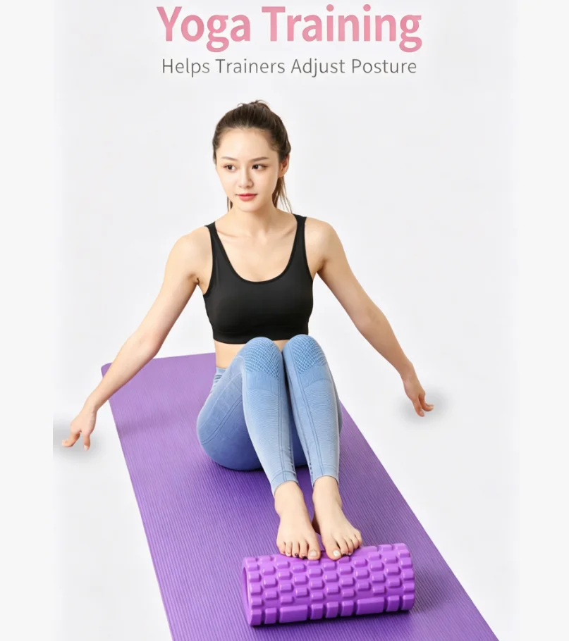 Foam Roller Yoga Column Fitness Yoga EVA Foam Roller Yoga Stick Deep Tissue Massage Roller, Suitable for Back/Waist/Leg Muscle - view 2