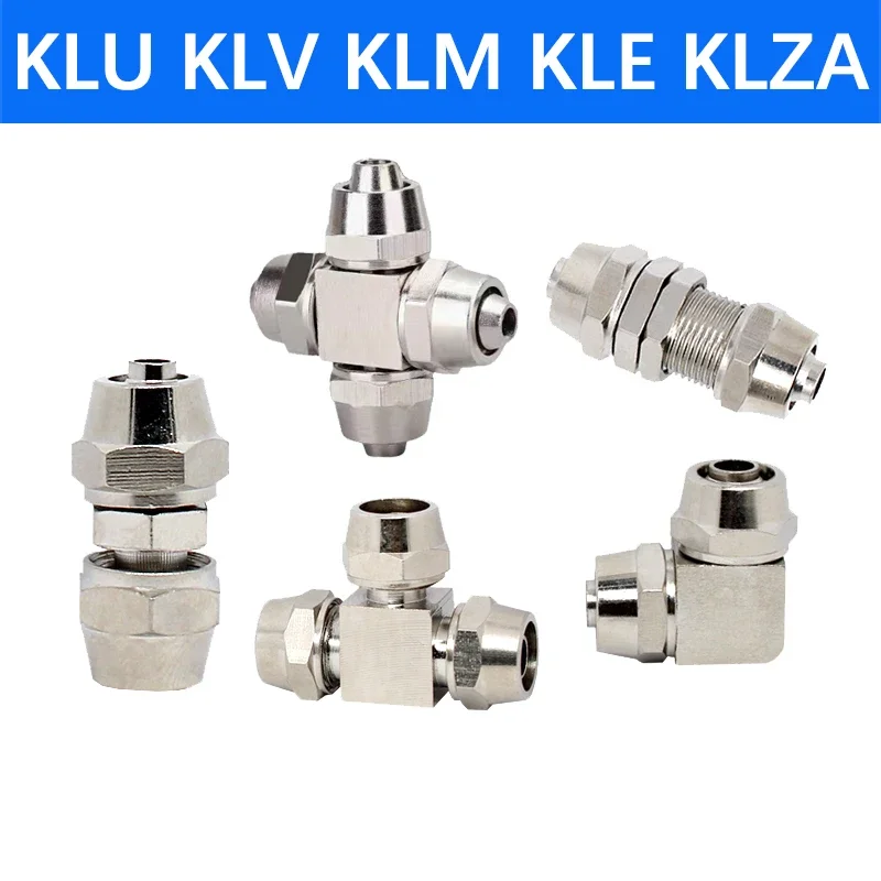 KLV KLE KLZA KLU Copper Alloy Pneumatic Fitting Air Quick Connector For Hose Tube 4 6 8 10 12 14 16MM Fast Connection