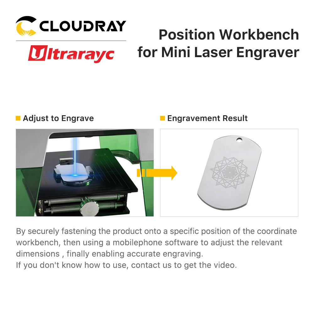 Stół warsztatowy Cloudray 100x100mm Trzymaj przedmioty w miejscu Znakowanie dla grawerki laserowej Mini Blue