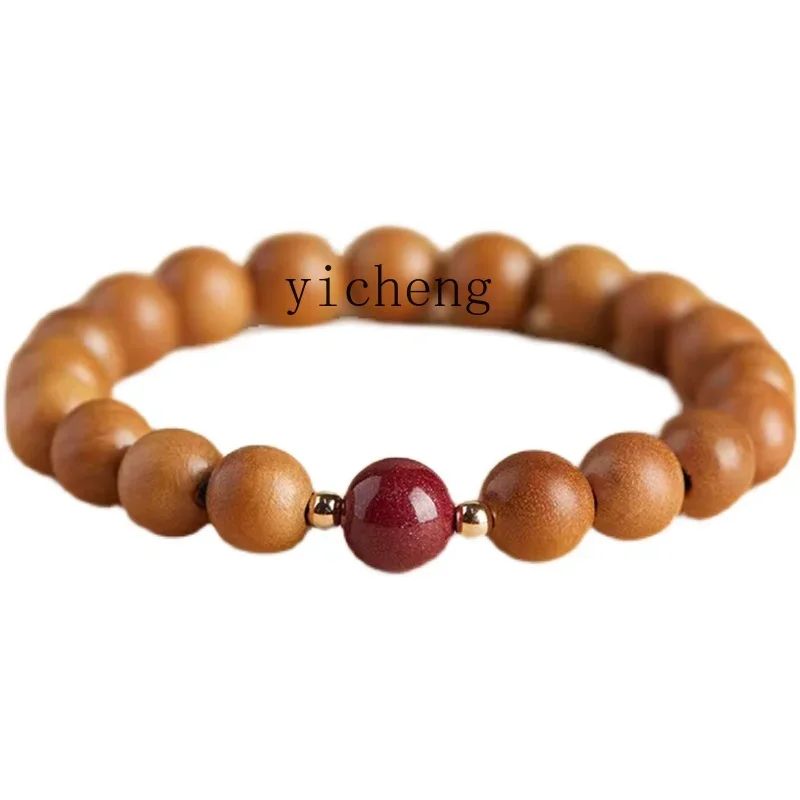 

HSN mahogany bracelet women's Buddha bead mahogany body protection bracelet lotus bracelet cinnabar transfer