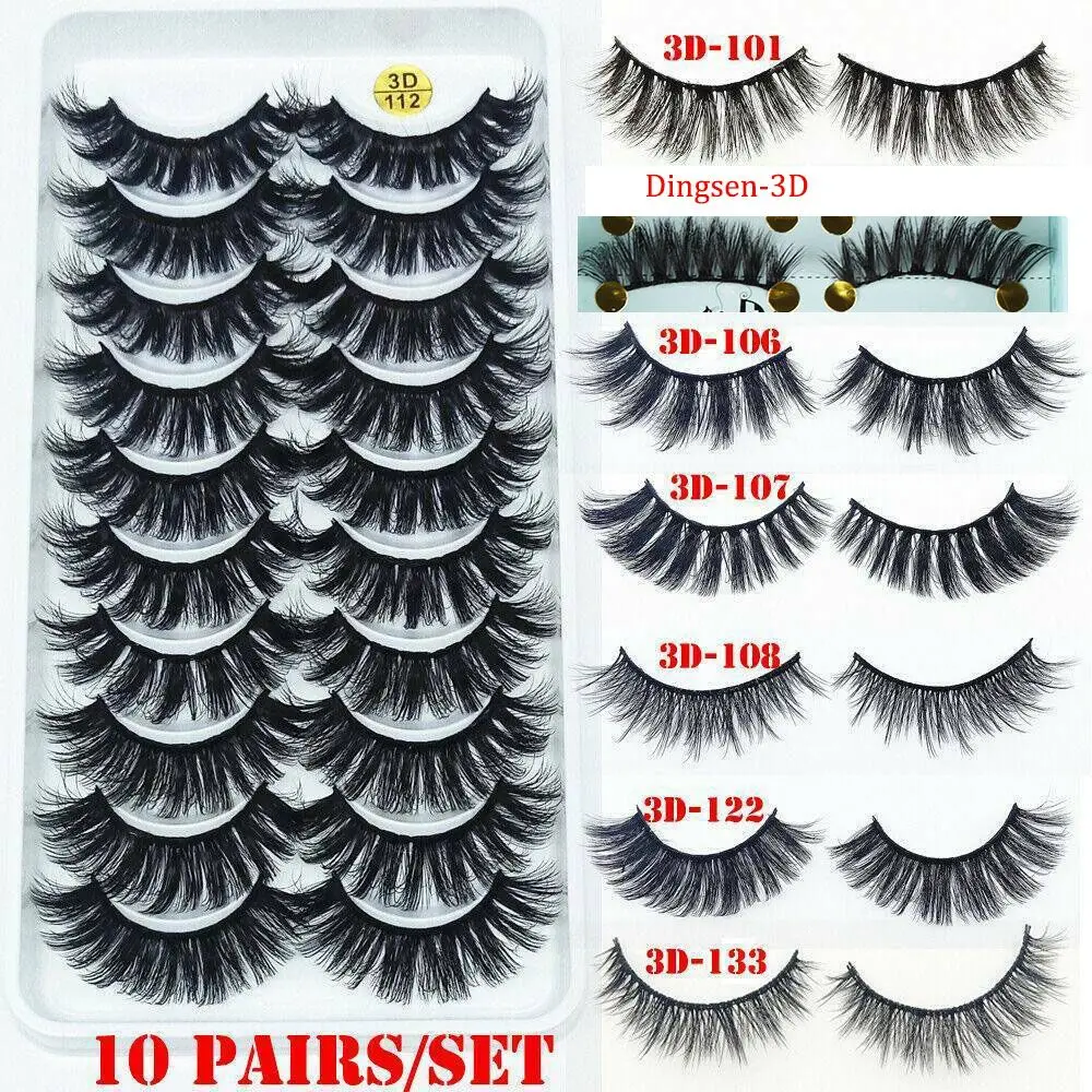 Woman Eye Makeup Tools Multilayered Effect Lash Extension Full Volume Thick False Eyelashes 3D Mink Hair