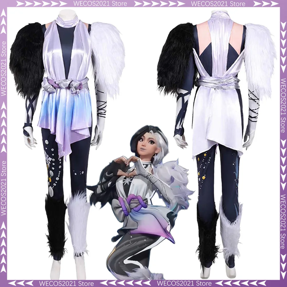 

Luna Snow Cosplay Fantasy Battle Pass Suits Clothing Game Rivals Costume Disguise Adult Women Roleplay Party Outfits