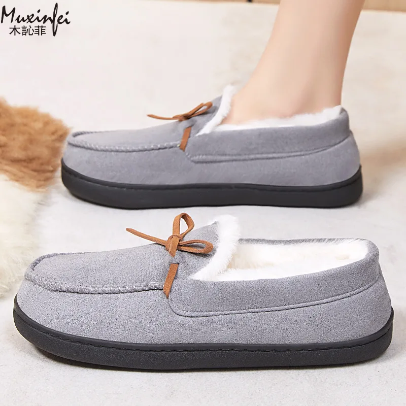 حذاء نسائي شتوي جديد مع حذاء قطني سميك مخملي مضاف، حذاء قصير منزلي مريح ودافئ ومتعدد الاستخدامات #2