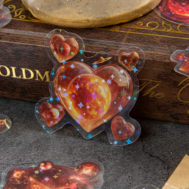 مجموعة ملصقات تحت عنوان الكوكب مكونة من 20 ورقة، تصميمات سماوية رائعة لتزيين المجلات