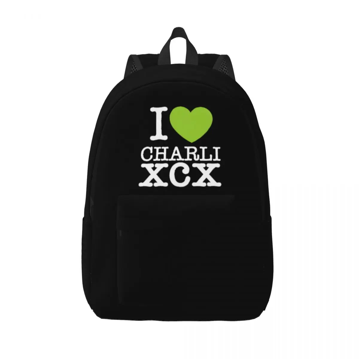 

I Love Charli XCX Fashion Backpack Outdoor High School Hiking Travel Brat Album Green Singer Daypack Laptop Computer Canvas Bags