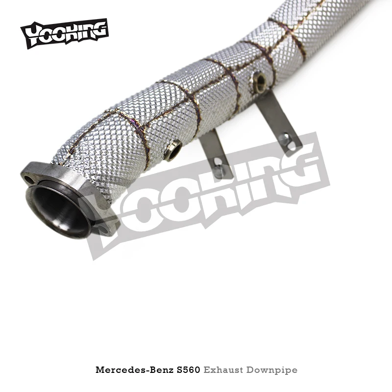 OBM Stainless Steel Straight Downpipe For Mercedes-Benz/Maybach S560 4.7 W222 2017-2023 Free Flow Pipe Exhaust System