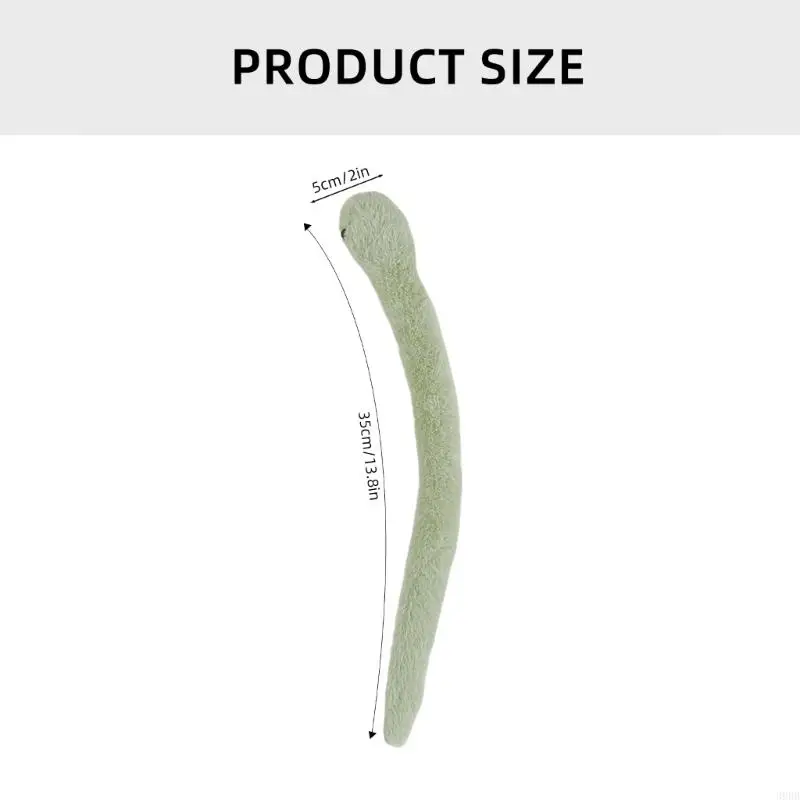 652F Stuffed Snake Toy Plush Green Bendable Figure Anime for Chinese New Year 2025 Spring Festival Photo Props