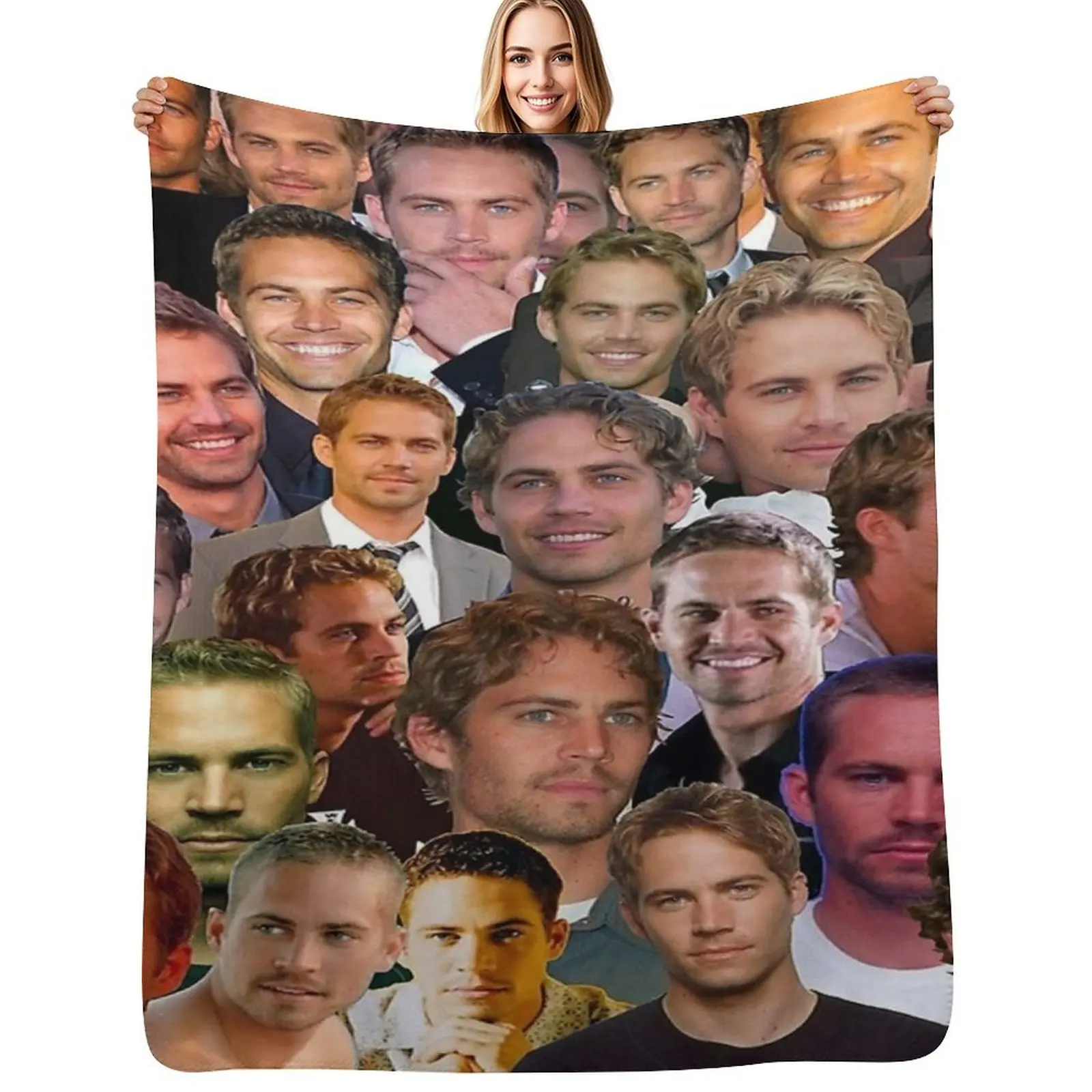 

Paul Walker Photo Collage Throw Blanket Ultra Soft Flannel Fleece Blanket for All Seasons