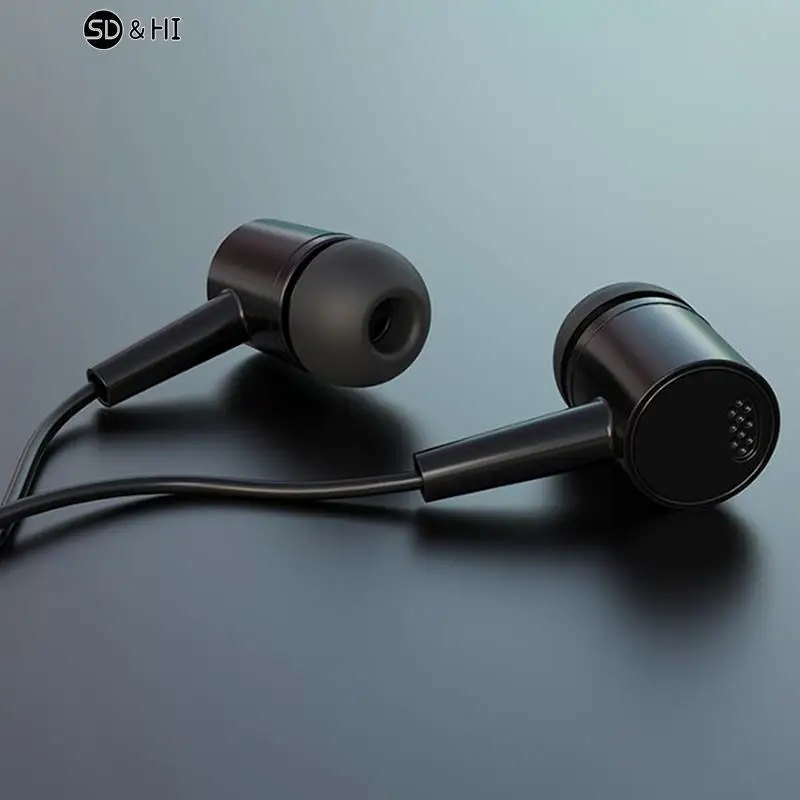 Headset 2 Color Optional 3.5mm Earbuds High Quality In-ear For Phone Computer Headphone With Mic Earbuds In-ear Wired Earphone