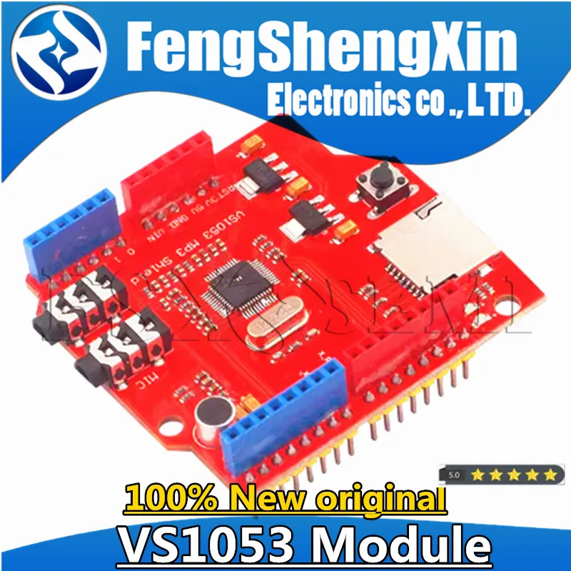 VS1053 VS1053B Stereo Audio MP3 Player Shield Record Decode Development Board Module  With TF Card Slot