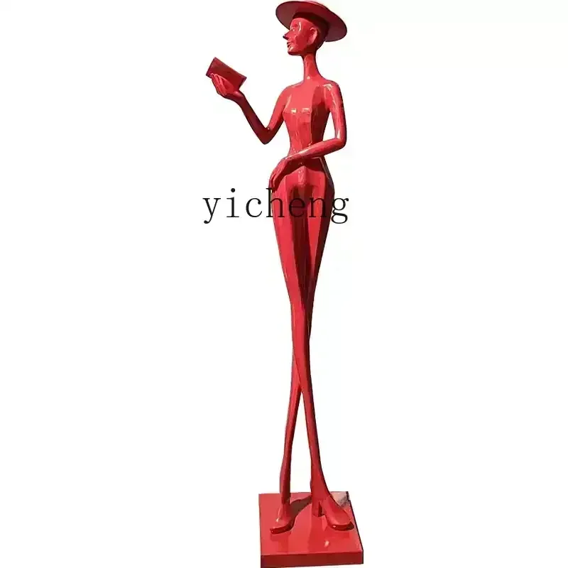 BB  abstract art reader floor lamp hotel lobby living room decorative resin sculpture ornament
